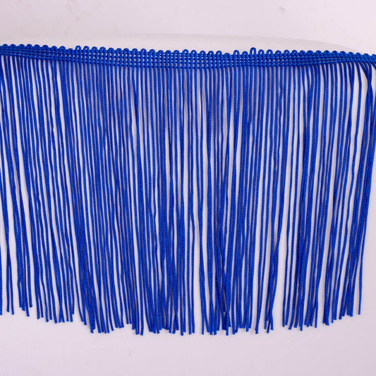 royal blue fringe 15cm long for dance costumes