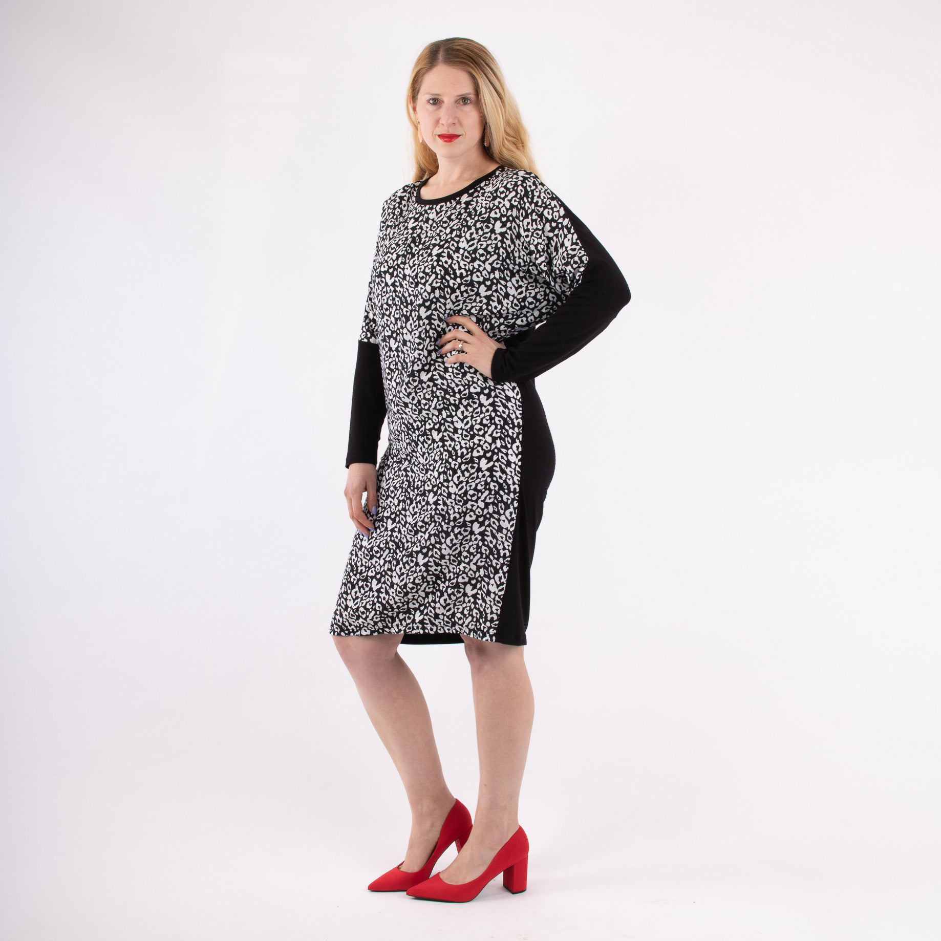 womens designer print dress