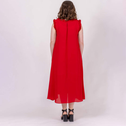 midi length flowy dress