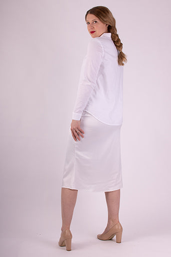 classic white shirt, a staple item in womens designer capsule wardrobe