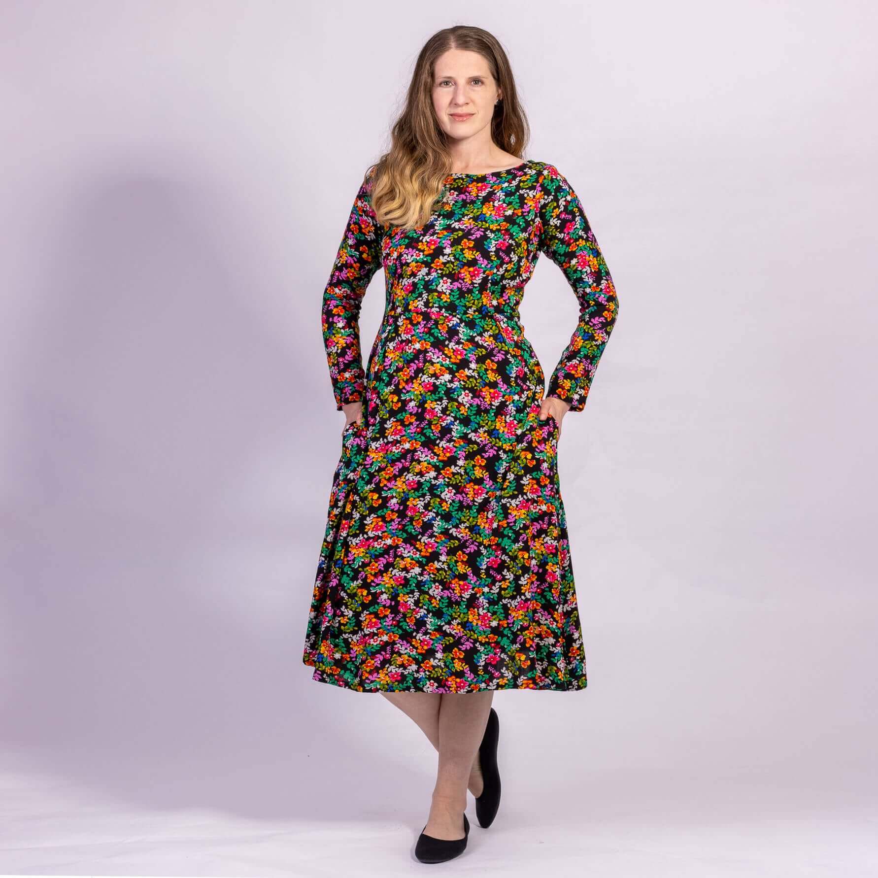 midi length floral dress for nz women
