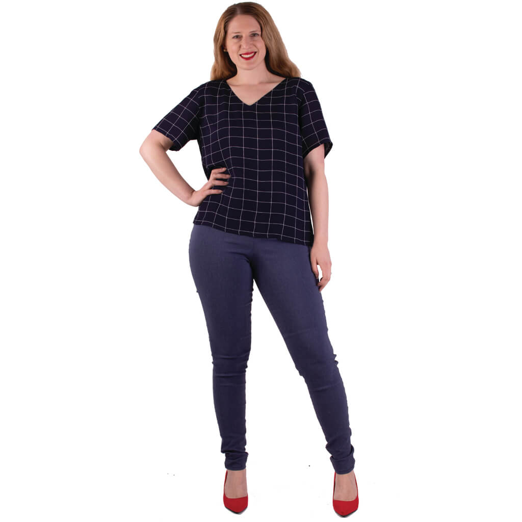 short sleeve v-neck top